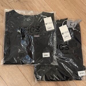 FIGS women’s marseille set in black